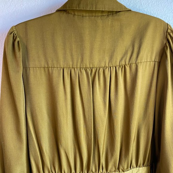 FRNCH Women's Collared‎ Long Sleeve Button Down Maxi Dress Size M - Picture 12 of 14